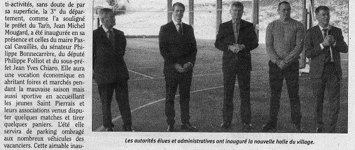 Inauguration de la halle multiactivité de Saint-Pierre-de-Trivisy