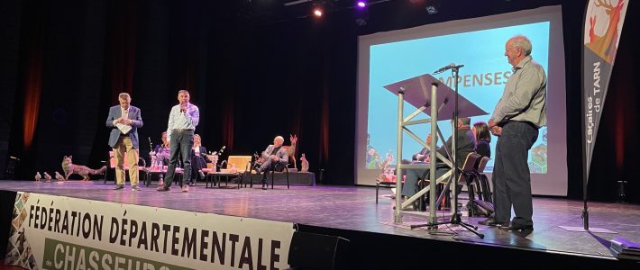 Le sénateur Folliot se rend à l&rsquo;AG de la Fédération départementale des chasseurs du Tarn