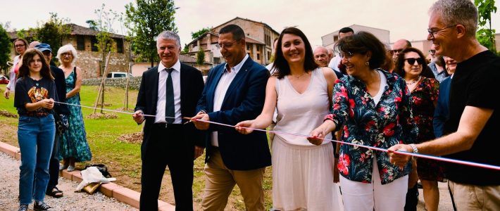 Le Sénateur Folliot se rend à l&rsquo;inauguration du « jardin de la rivière » à Graulhet