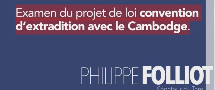 Philippe Folliot à la tribune pour expliquer le vote du groupe Union centriste sur la convention d&rsquo;extradition avec le Cambodge